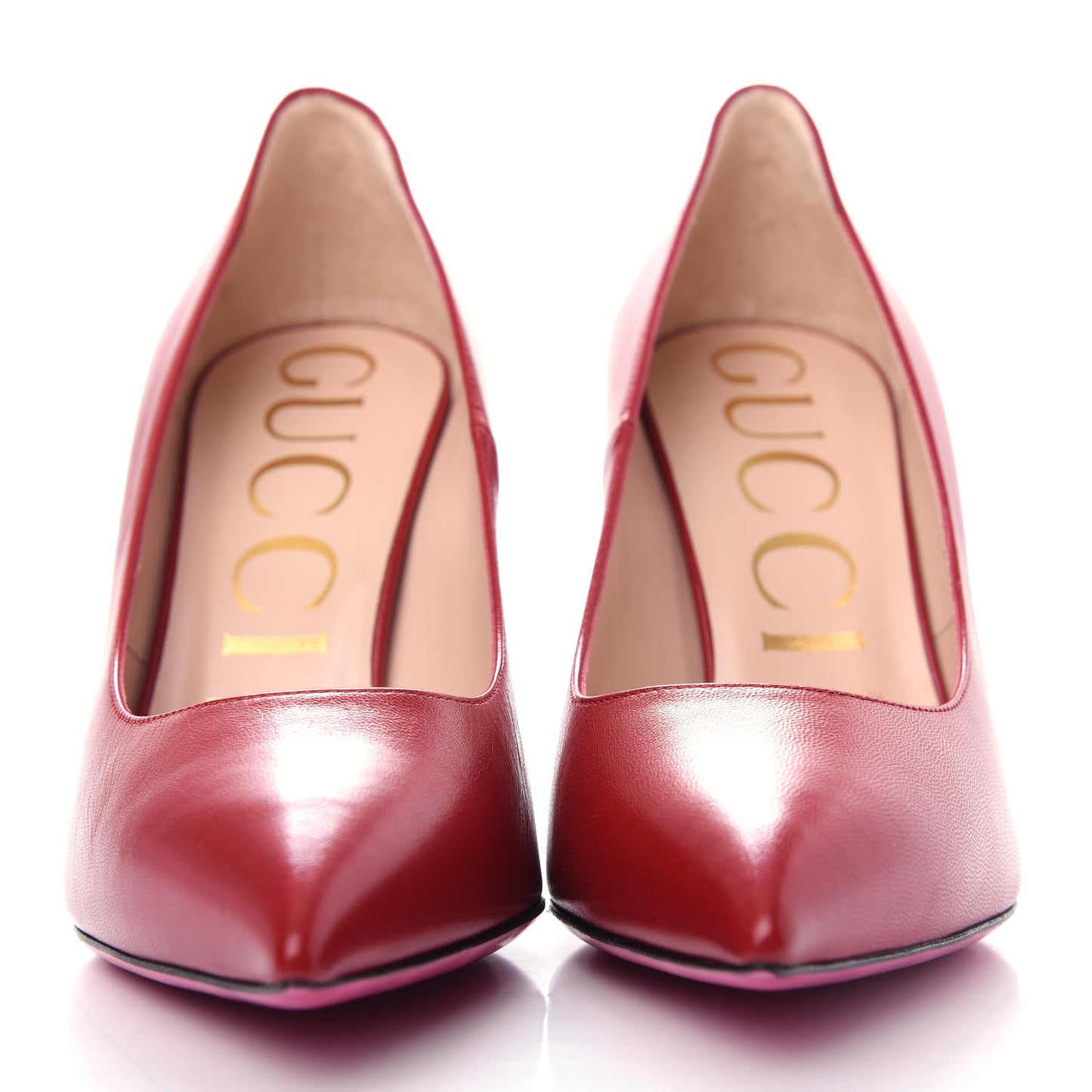 Nappa Removable Crystal Heart Pumps 38 Red