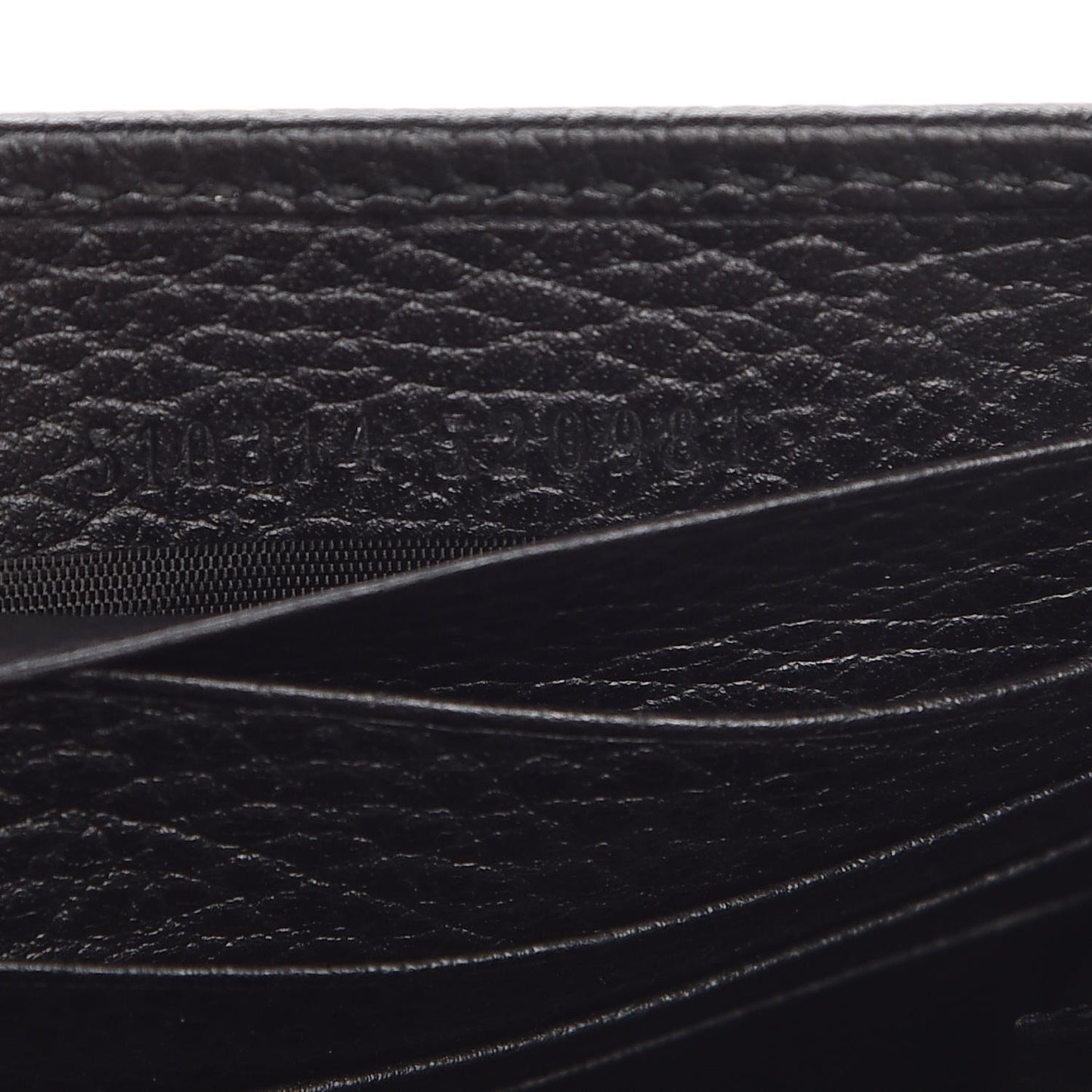 Dollar Calfskin Interlocking G Chain Wallet Black