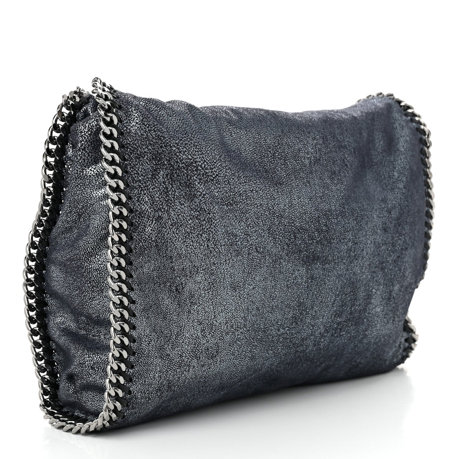 Stella McCartney Metallic Shaggy Deer Small Falabella Tote Navy 3 of 10