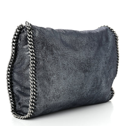 Stella McCartney Metallic Shaggy Deer Small Falabella Tote Navy 3 of 10