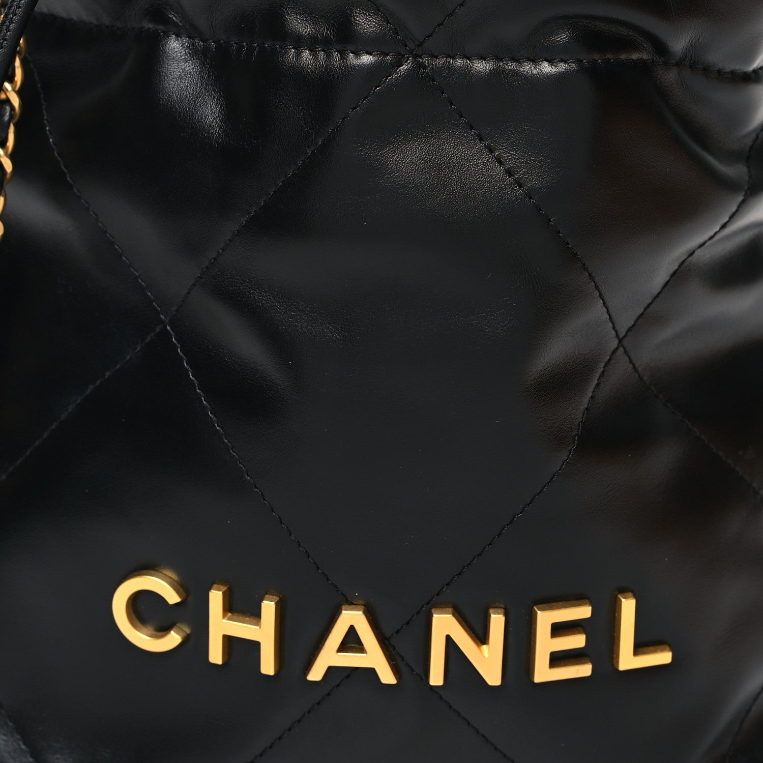 Chanel Shiny Calfskin Quilted Mini Chanel 22 Black 8 of 11