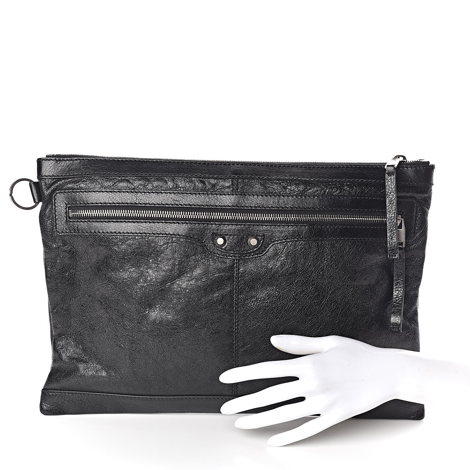 Balenciaga Agneau Arena Classic Hardware Large Clip Black 2 of 13