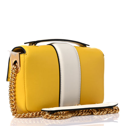 Fendi Nappa Apolo Bi-Color Mini Chain Baguette Limone White Ice 3 of 10