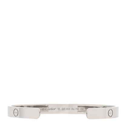 Cartier 18K White Gold LOVE Cuff Bracelet 18 2 of 3