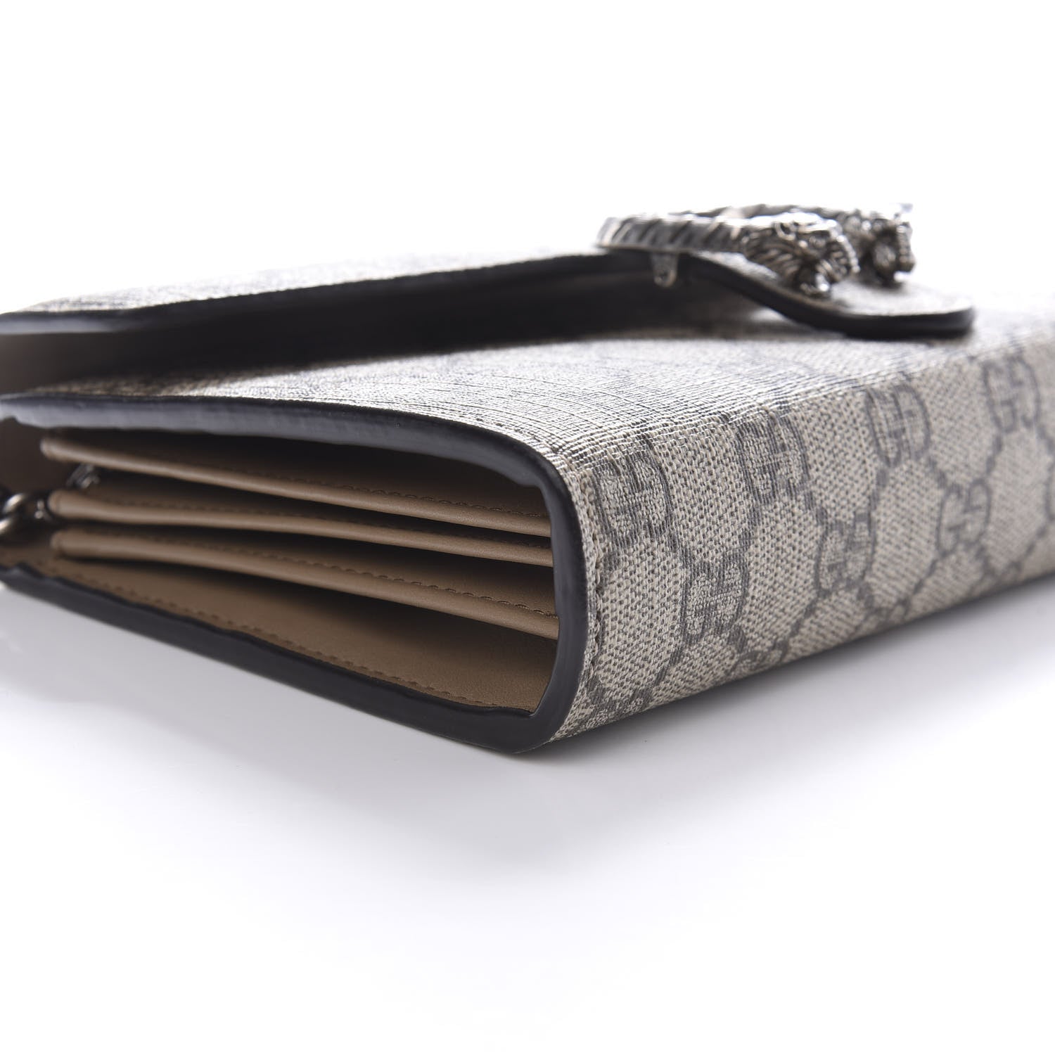 Gucci GG Supreme Monogram Mini Dionysus Chain Wallet Beige Taupe 7 of 10