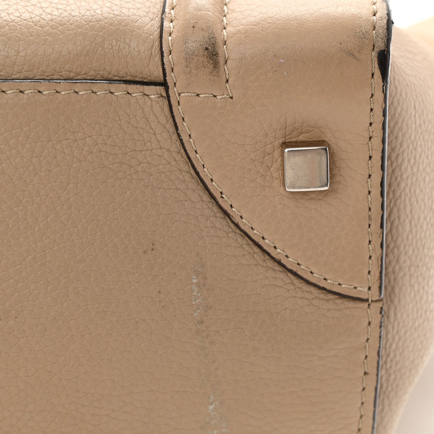 Drummed Calfskin Mini Luggage Dune