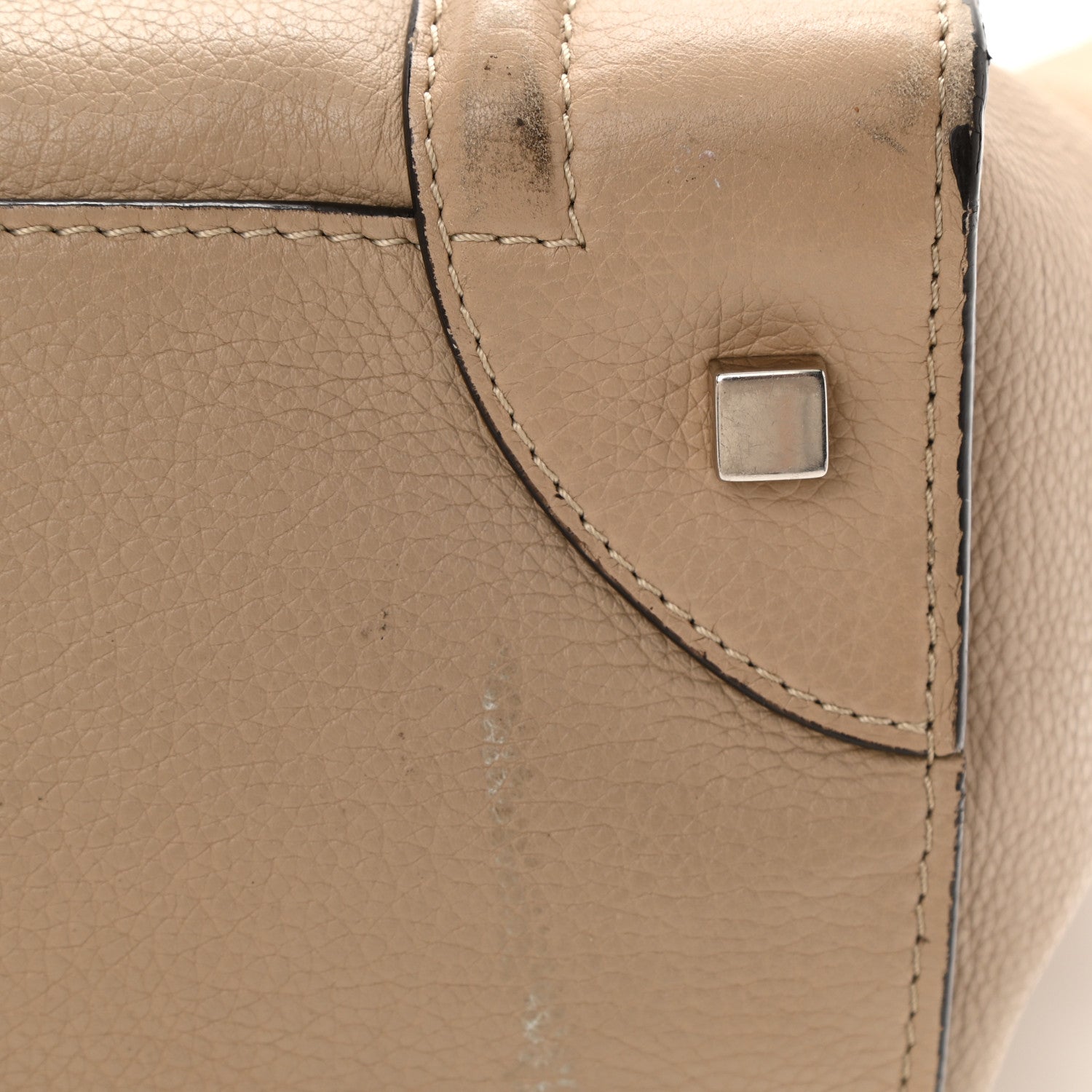 Celine Drummed Calfskin Mini Luggage Dune 14 of 14