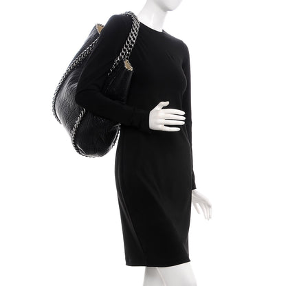 Stella McCartney Shaggy Deer Shearling Chain Falabella Tote Black 2 of 6