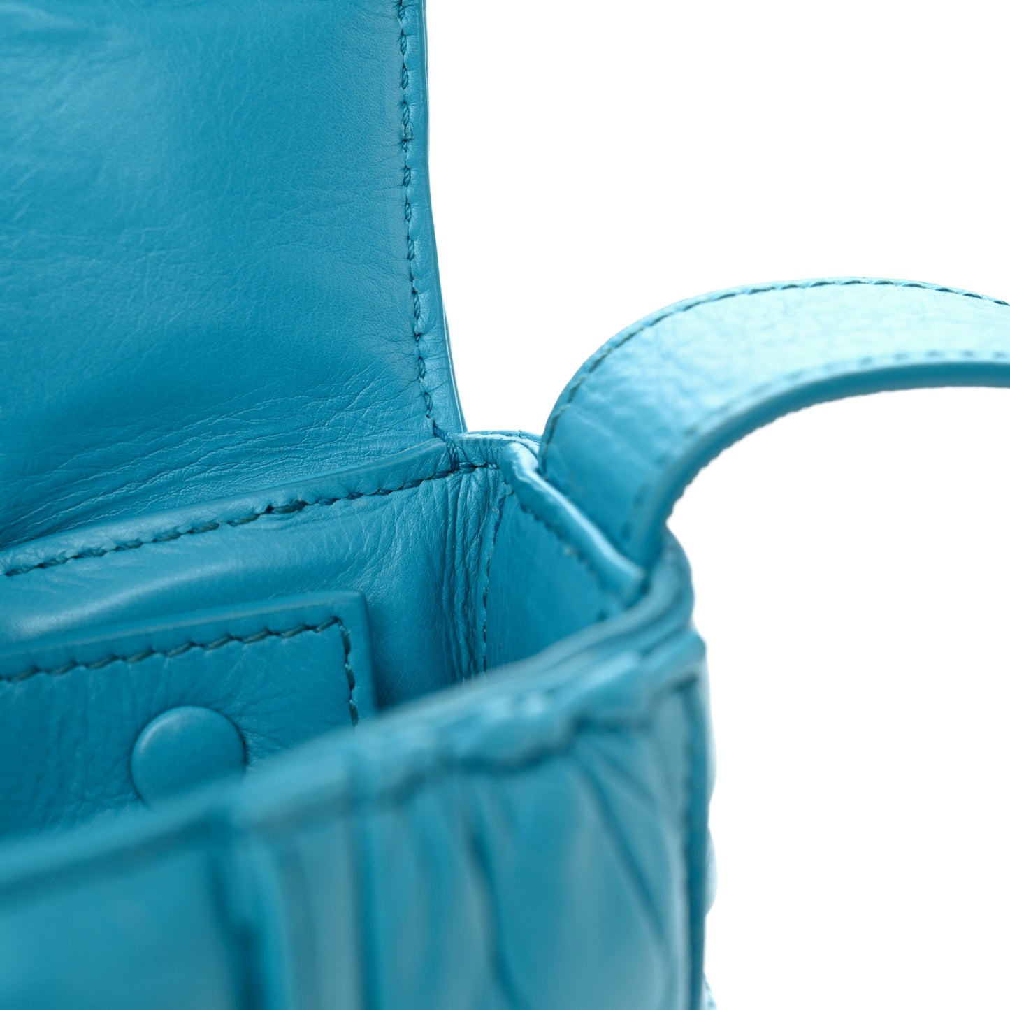 Calfskin Intreccio Plisse Cassette Crossbody Bag Pool