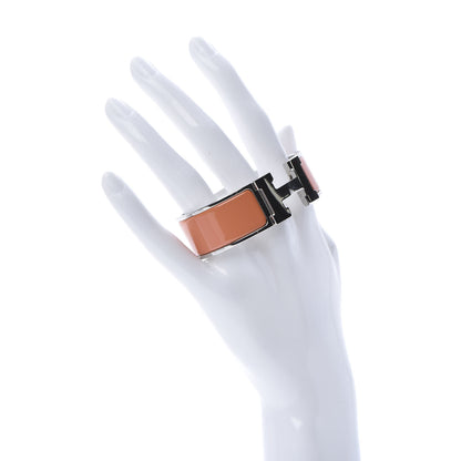 Hermes Enamel Wide Clic Clac H Bracelet PM Peach Melba 2 of 6