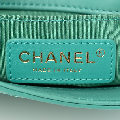 Chanel Calfskin Stitched Small Covered CC Flap Bag Green 6 of 16
