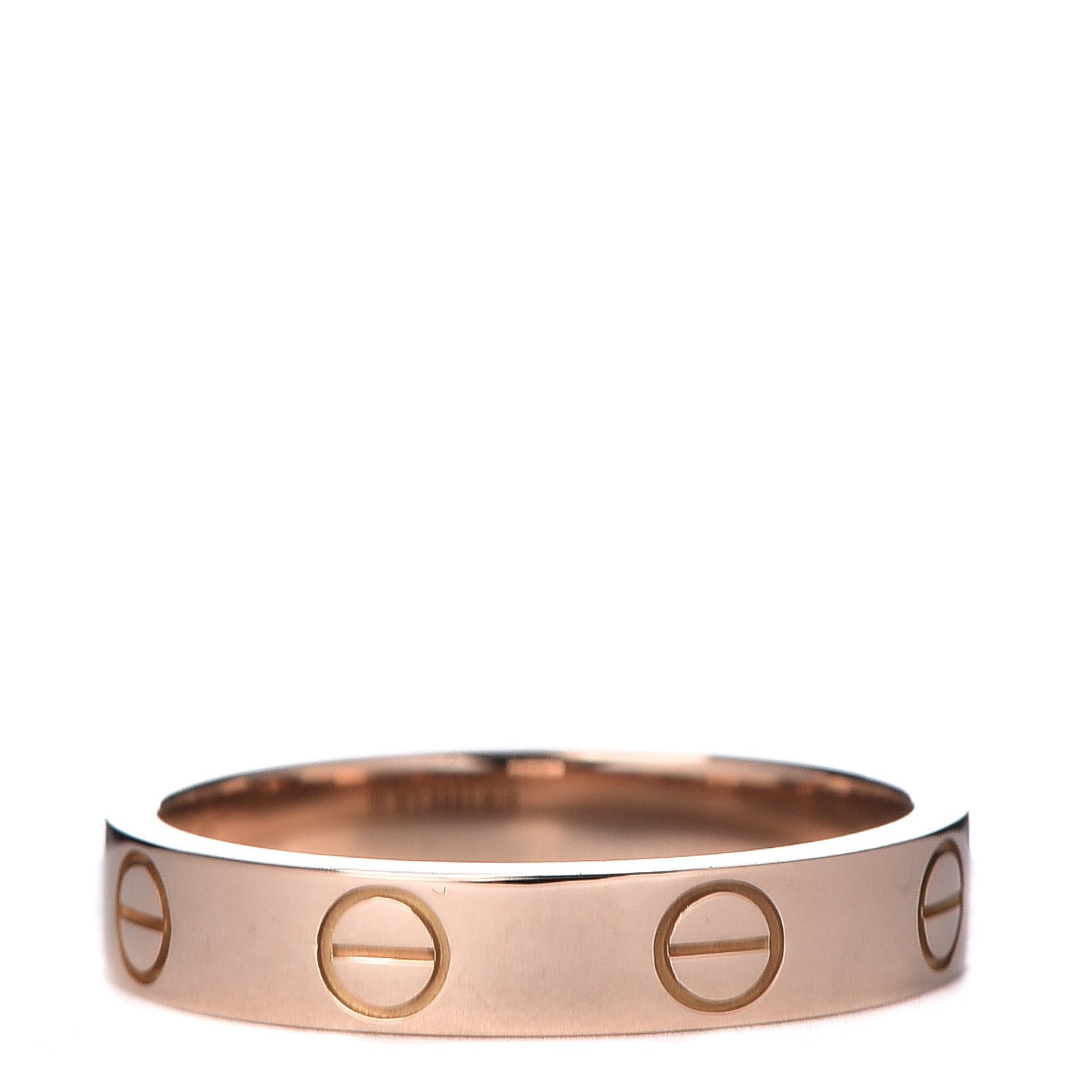 18K Pink Gold 3.5mm LOVE Wedding Band Ring 50 5.25