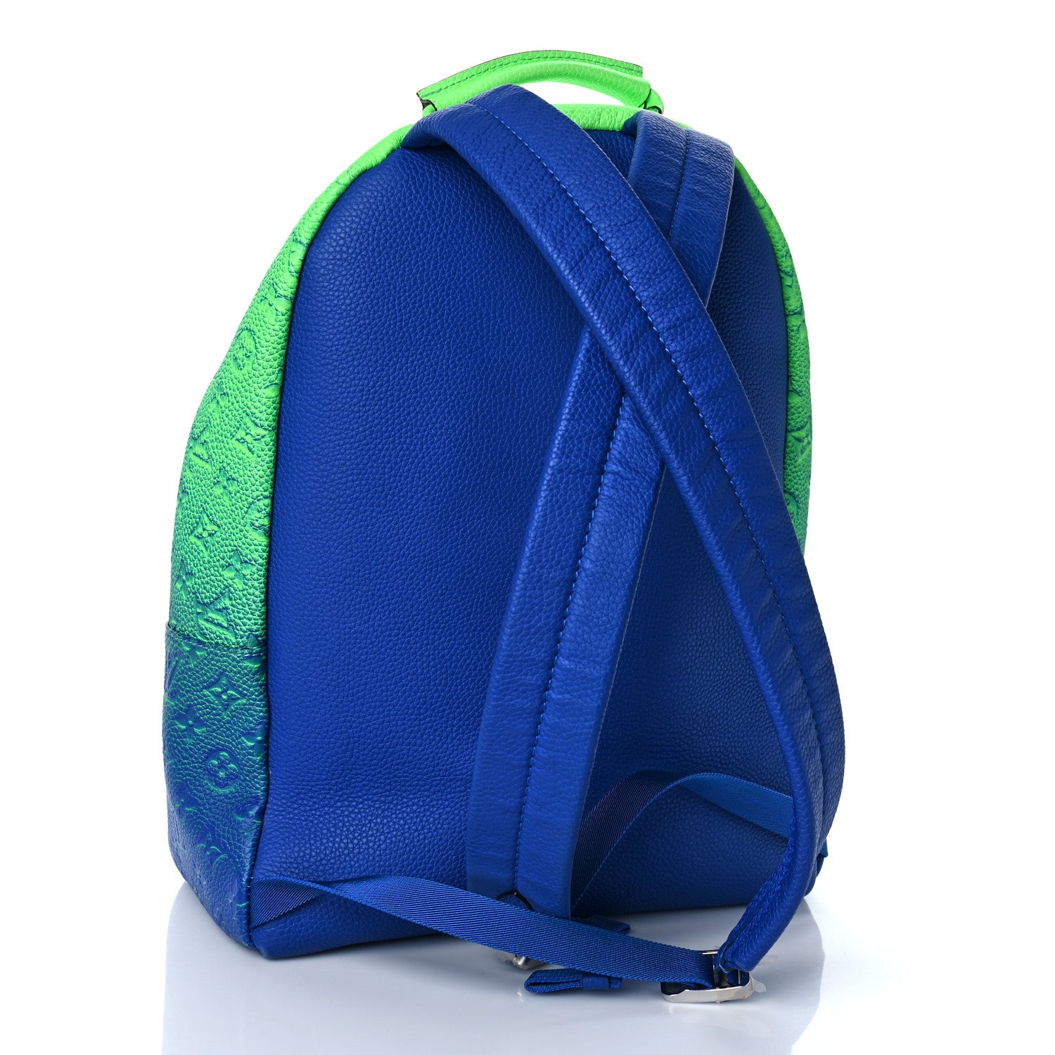 Louis Vuitton Taurillon Illusion Multipockets Backpack Bleu Vert 3 of 10