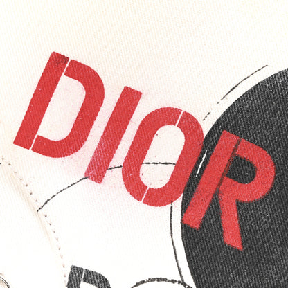 Christian Dior Canvas Hardcore Mini Saddle Pochette White Red 12 of 14