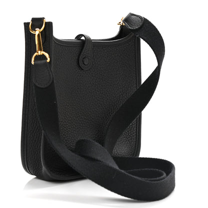 Hermes Taurillon Clemence Evelyne TPM Black 4 of 12