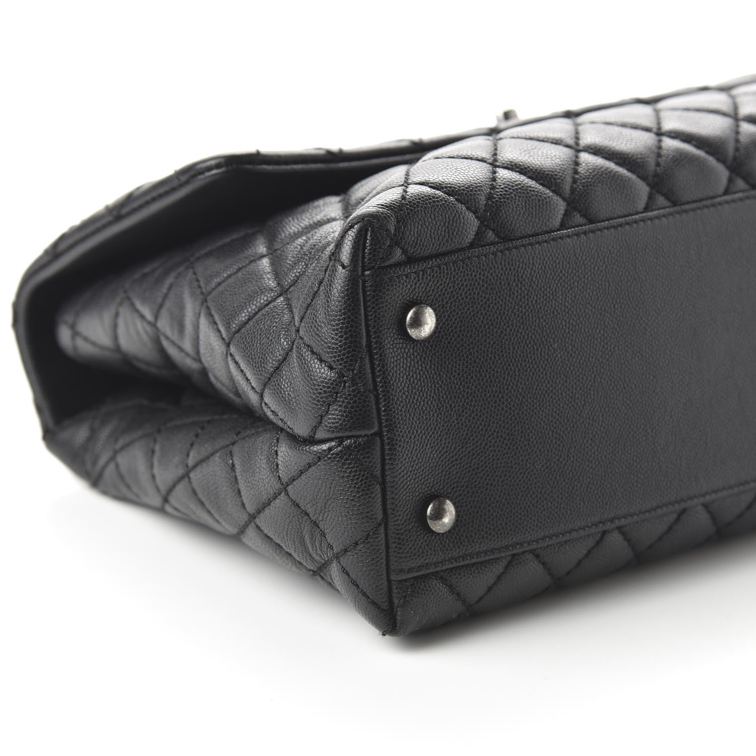 Chanel Caviar Quilted Medium Coco Handle Flap Black 6 of 11