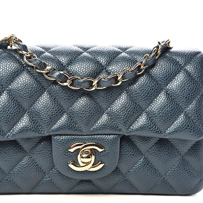 Chanel Iridescent Caviar Quilted Mini Rectangular Flap Blue 11 of 11