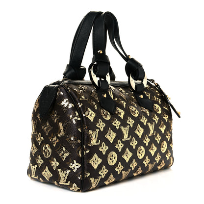 Louis Vuitton Monogram Sequins Eclipse Speedy 28 Gold 3 of 8