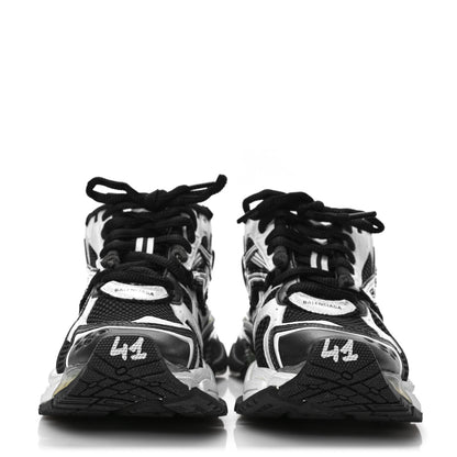 Balenciaga Mesh Rubber Bi-Color Mens Runner Sneakers 41 White Black 2 of 8