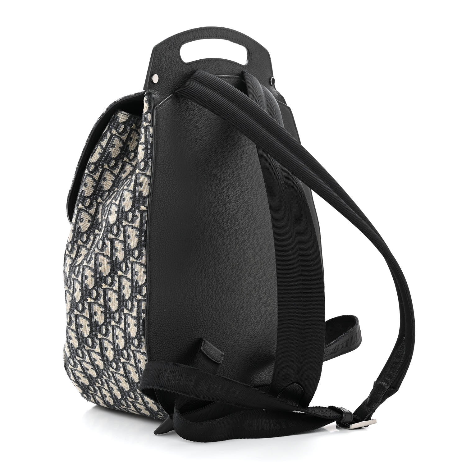 Christian Dior HOMME Oblique Calfskin Mens Saddle Backpack Navy Blue 3 of 10