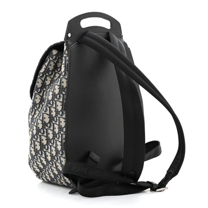 Christian Dior HOMME Oblique Calfskin Mens Saddle Backpack Navy Blue 3 of 10