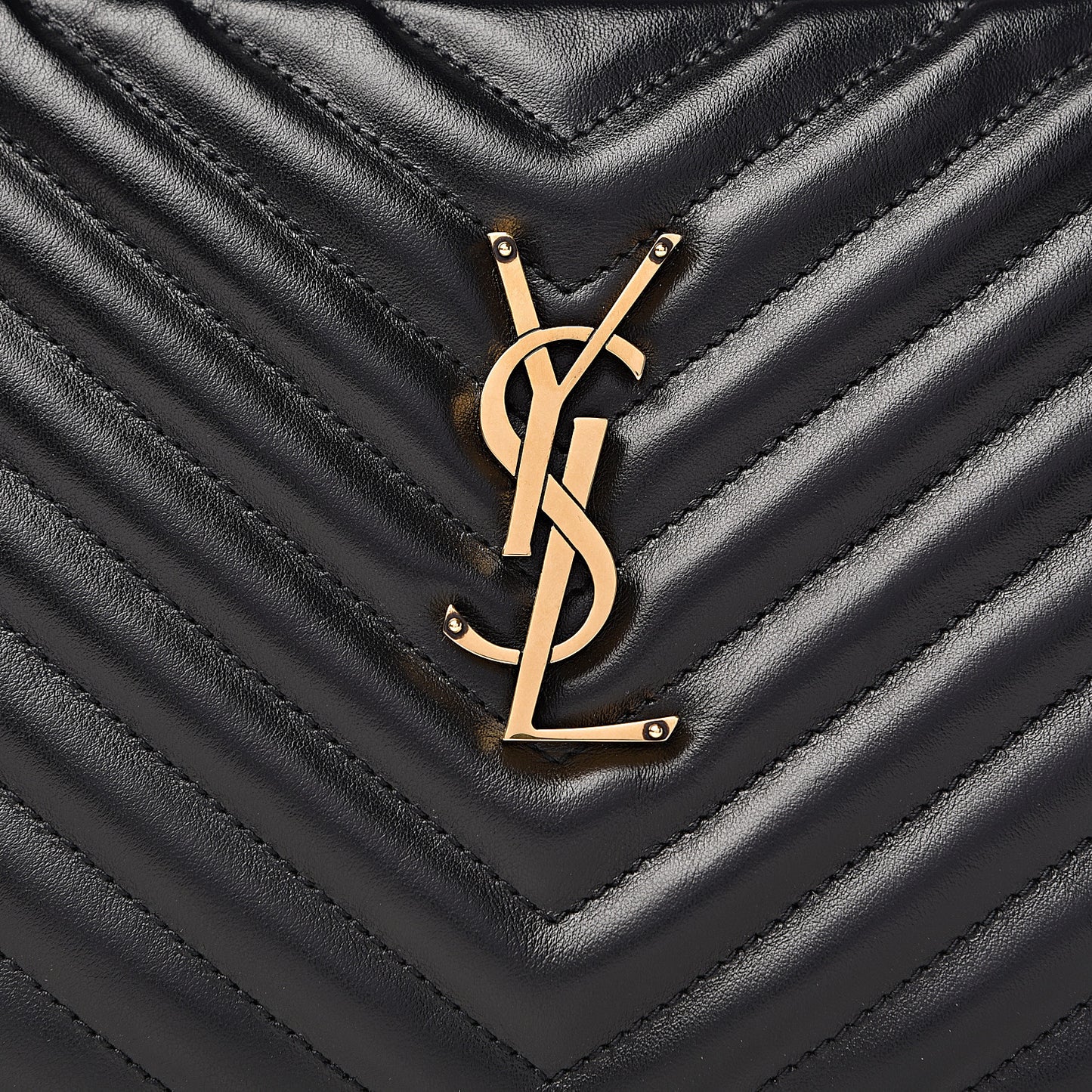 Calfskin Matelasse Monogram Lou Camera Bag Black