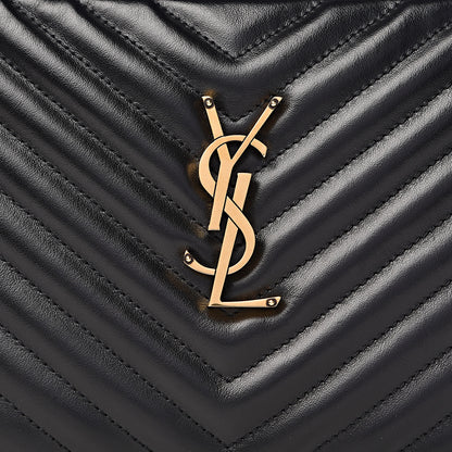Saint Laurent Calfskin Matelasse Monogram Lou Camera Bag Black 8 of 10