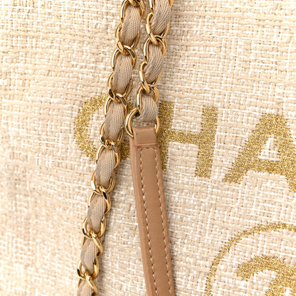 Chanel Lurex Boucle Small Deauville Tote Ivory 14 of 15