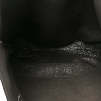 Hermes Taurillon Clemence Double Sens 45 Reversible Tote Graphite Bleu Electrique 4 of 12