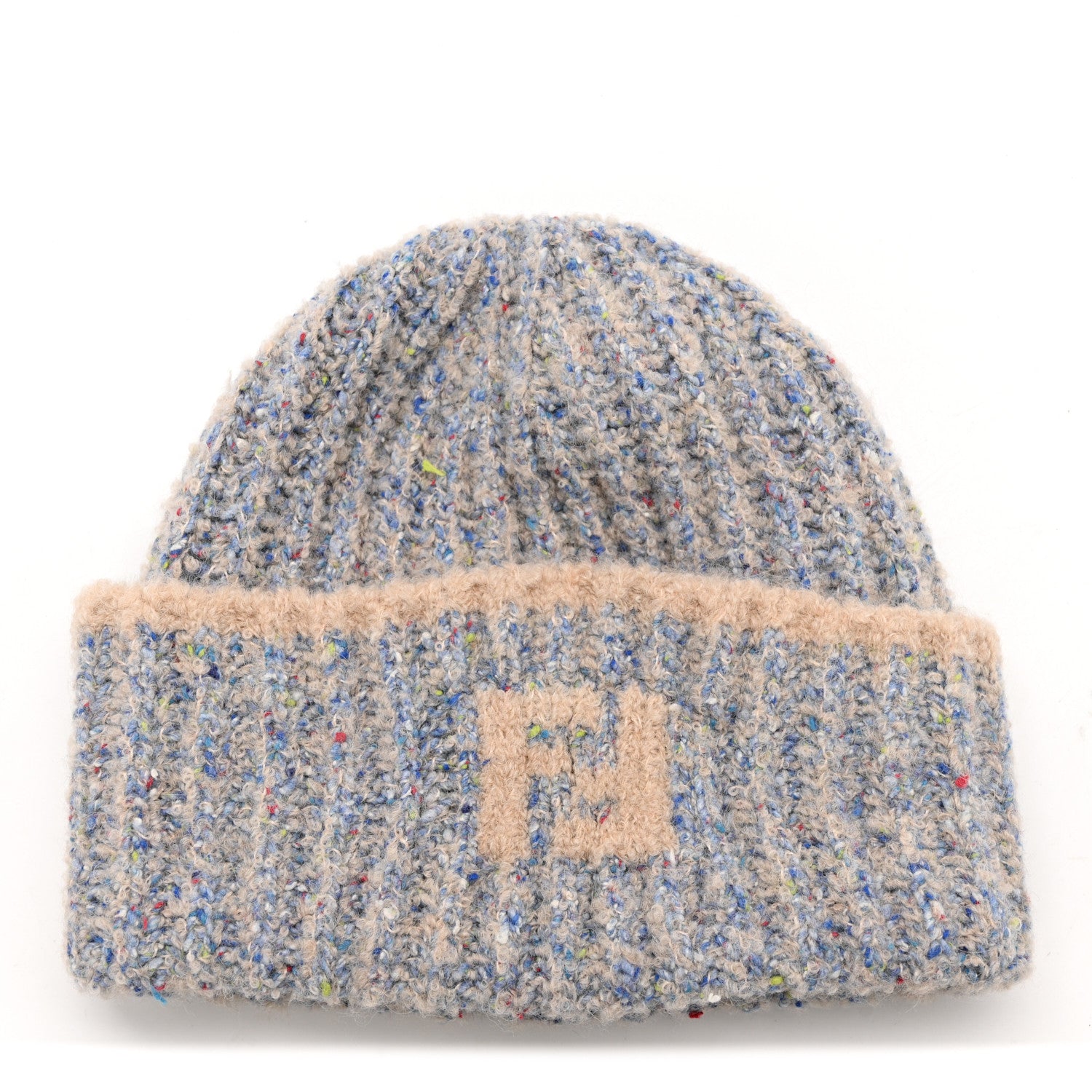 Fendi Wool FF Beanie S/M Sky Blue Multicolor 1 of 6