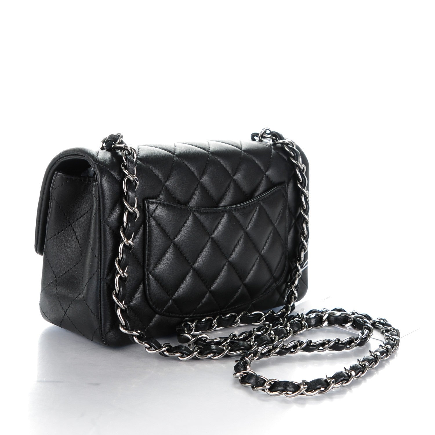 Chanel Lambskin Quilted Mini Rectangular Flap Black 3 of 8