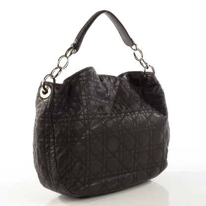 Christian Dior Lambskin Cannage Large Dior Soft Hobo Brown 3 of 7