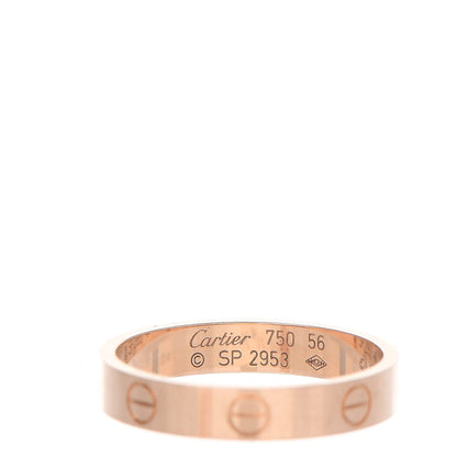 Cartier 18K Yellow Gold 3.5mm LOVE Wedding Band Ring 56 7.5 4 of 5