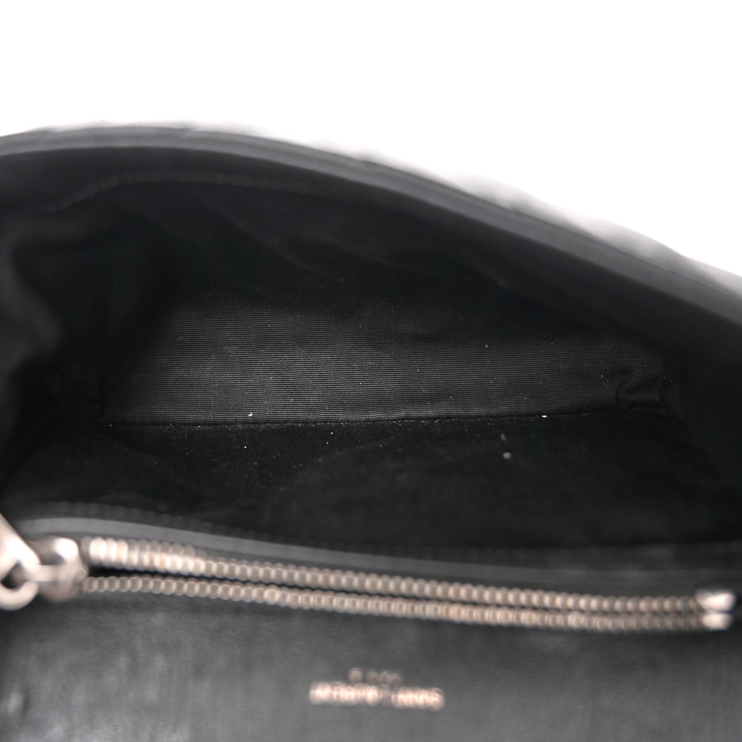 Sheepskin Matelasse Chevron Monogram Medium College Bag Black