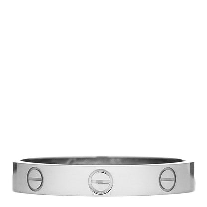 Cartier 18K White Gold 3.5mm LOVE Wedding Band Ring 63 10.25 1 of 5