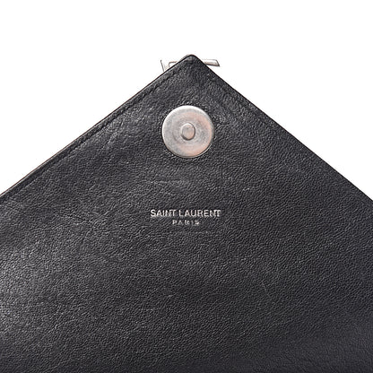 Saint Laurent Pony Hair Calfskin Monogram Leopard Print Medium Punk Chain Bag Blue 6 of 16
