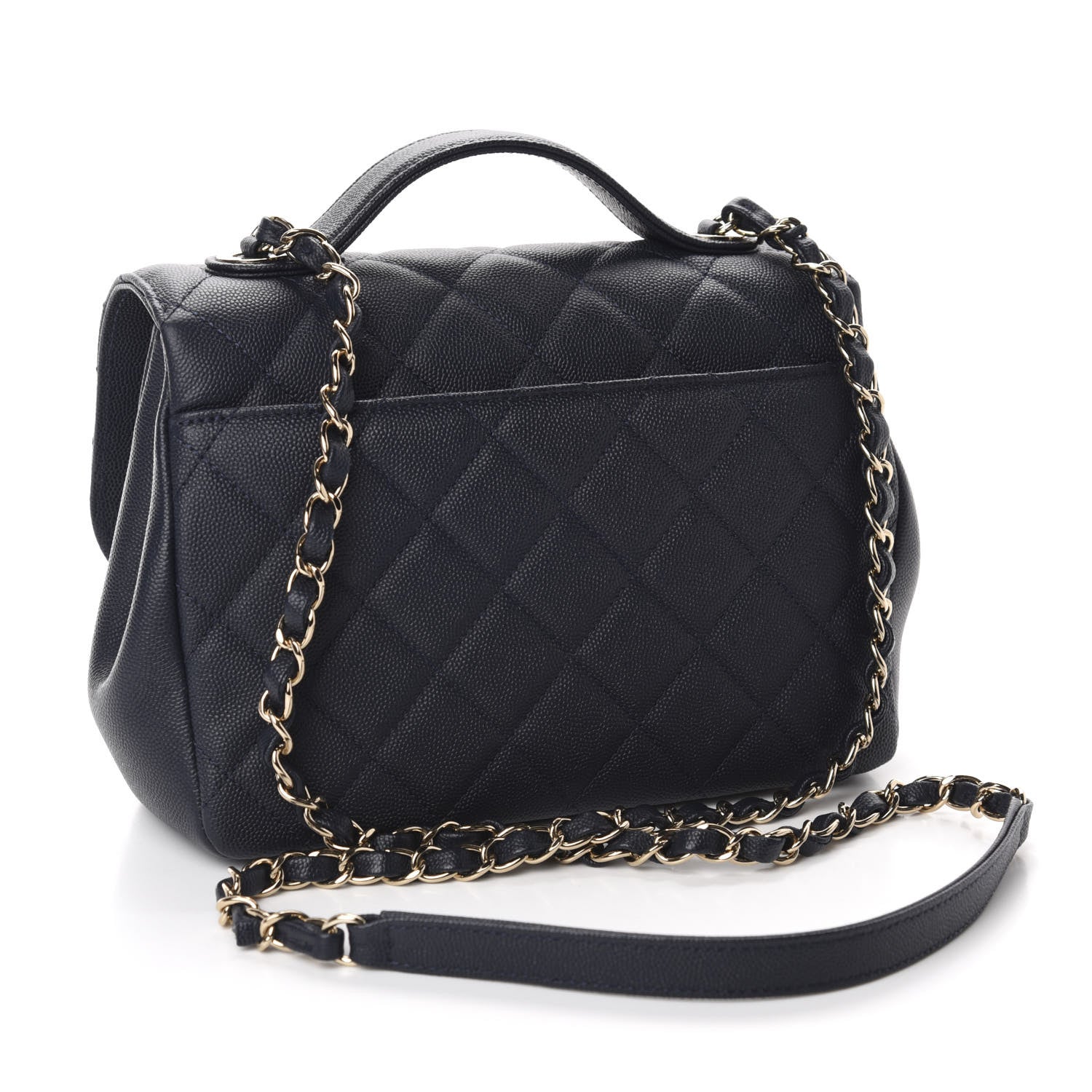 Chanel Caviar Quilted Small Business Affinity Flap Navy 3 of 12