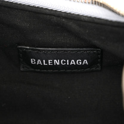 Balenciaga Washed Frayed Denim Crystal XS Le Cagole Shoulder Bag Pale Blue 7 of 16
