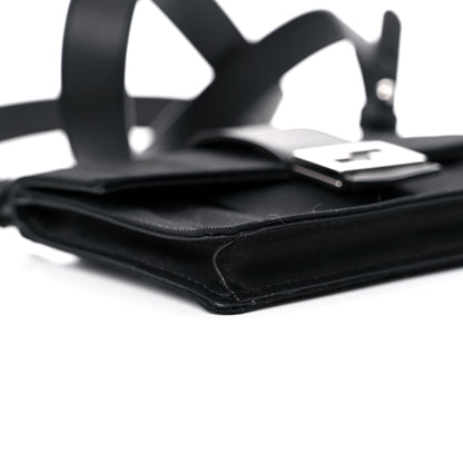 Fendi Recycled Nylon Vitello Grace Light Pequin Baguette Belt Pouch Black 8 of 9