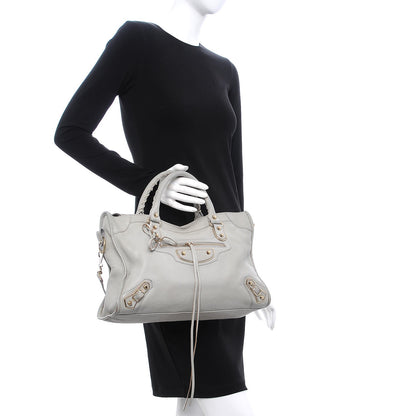 Balenciaga Chevre Gold Metallic Edge Hardware City Gris Perle 3 of 20