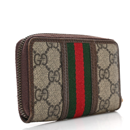 Gucci GG Supreme Web Ophidia Zip Around Card Case Brown 3 of 6