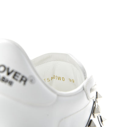 Valentino Garavani X UNDERCOVER Calfskin Butterfly Womens Rockstud Untitled Open Sneakers 39 White Silver 10 of 11