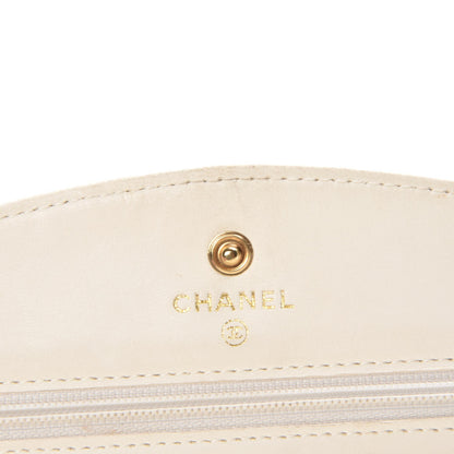 Chanel Caviar Timeless CC Wallet on Chain WOC White 6 of 9