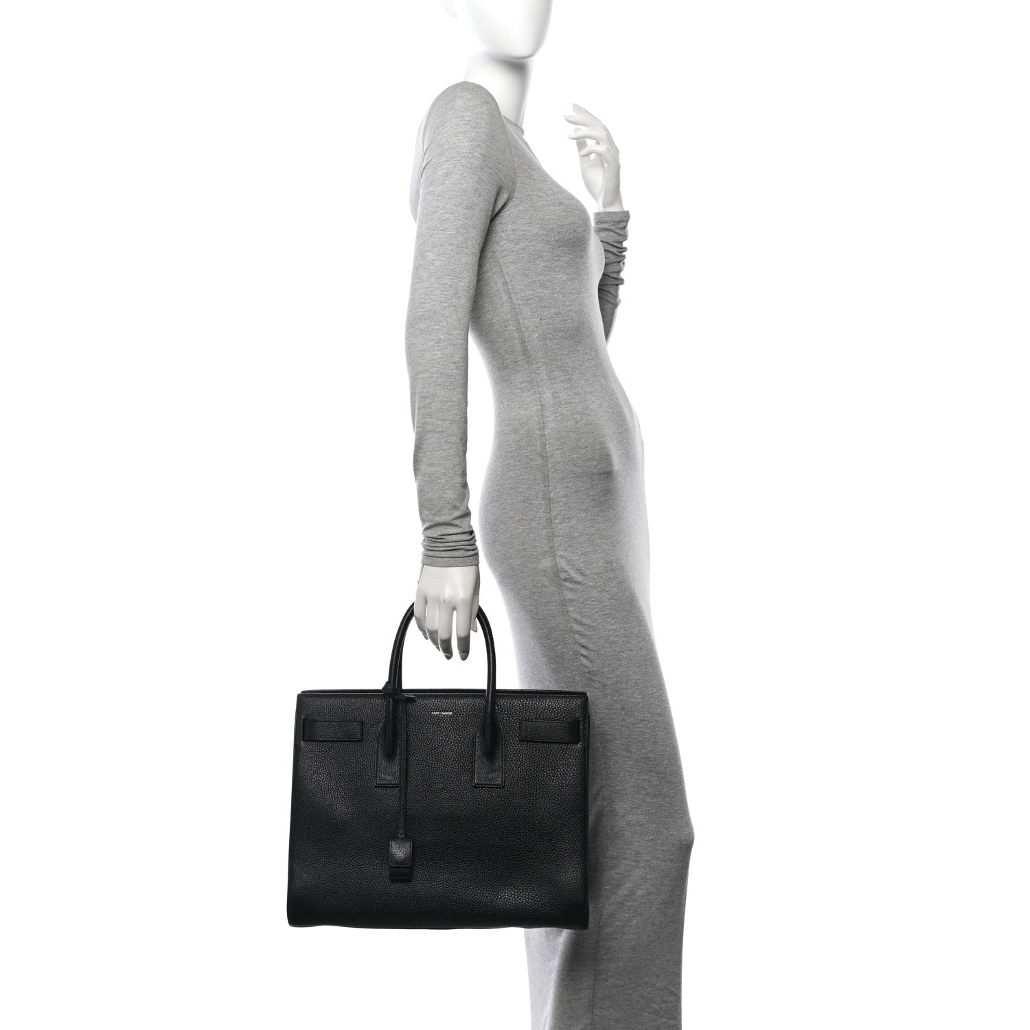Saint Laurent Grained Calfskin Large Sac De Jour Carryall Black 2 of 10