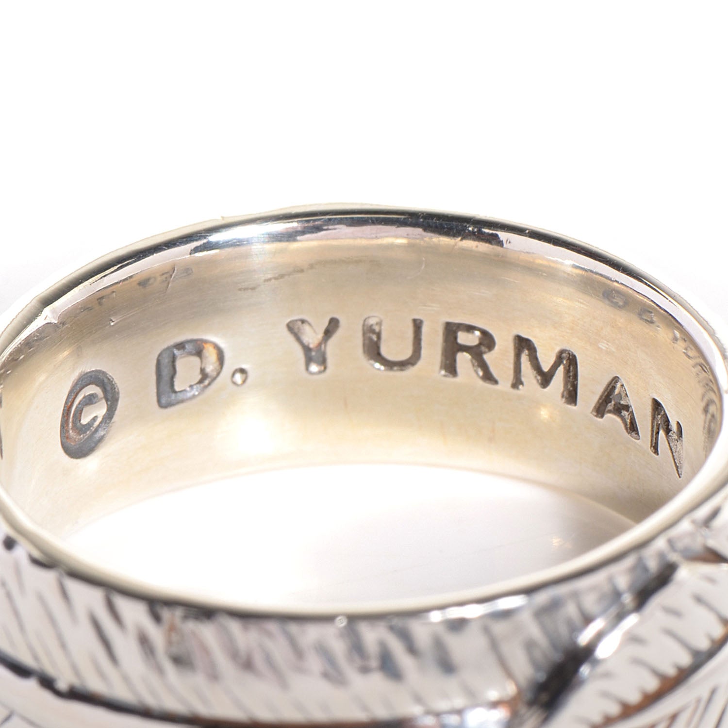 David Yurman Sterling Silver 10mm Frontier Band Ring 9.5 3 of 6
