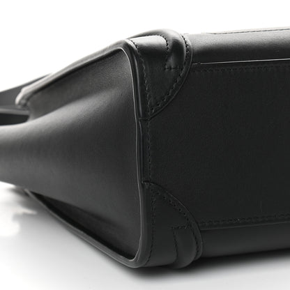 Celine Smooth Calfskin Nano Luggage Black 9 of 10
