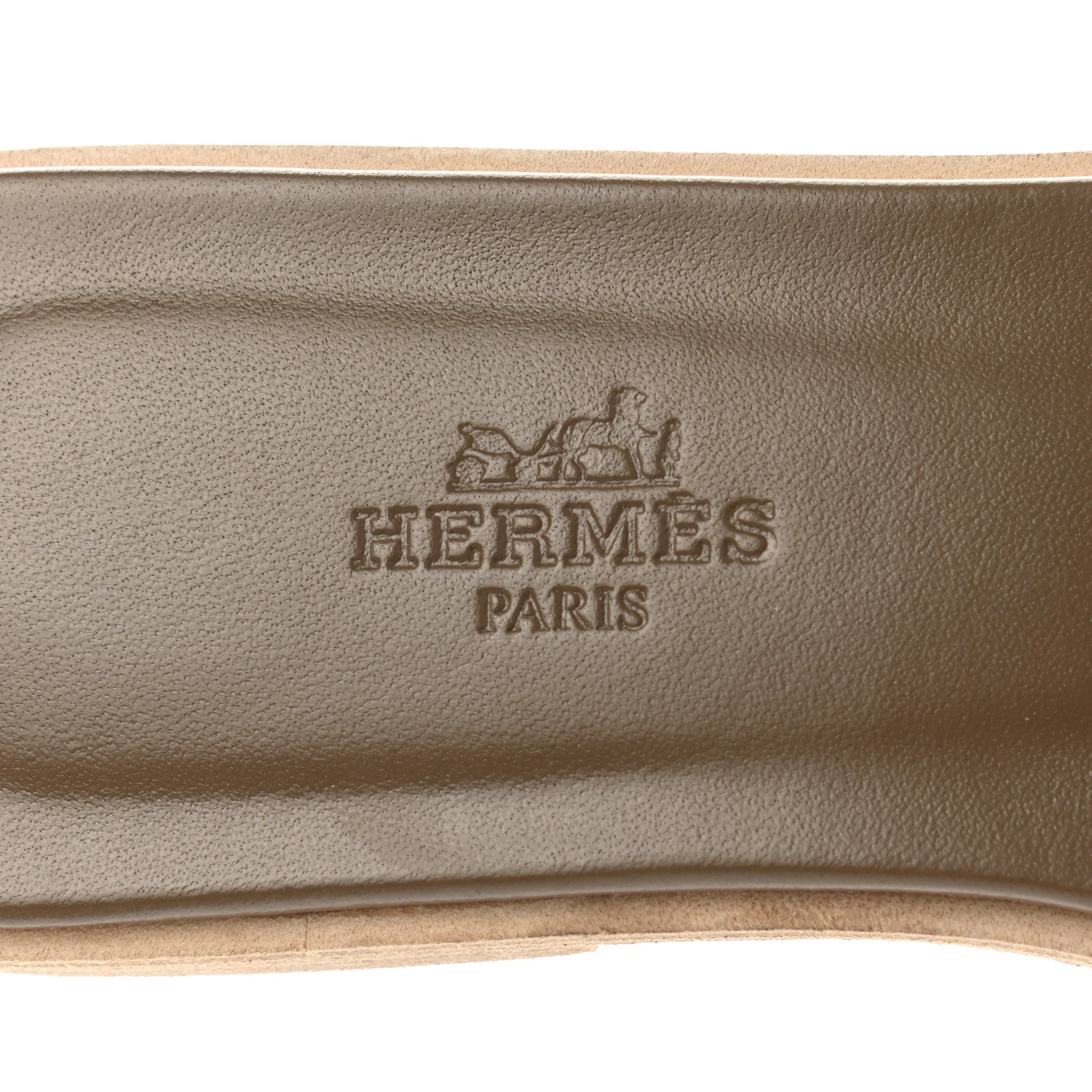 Hermes Epsom Oran Sandals 35.5 Etoupe 7 of 9