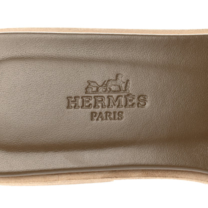 Hermes Epsom Oran Sandals 35.5 Etoupe 7 of 9