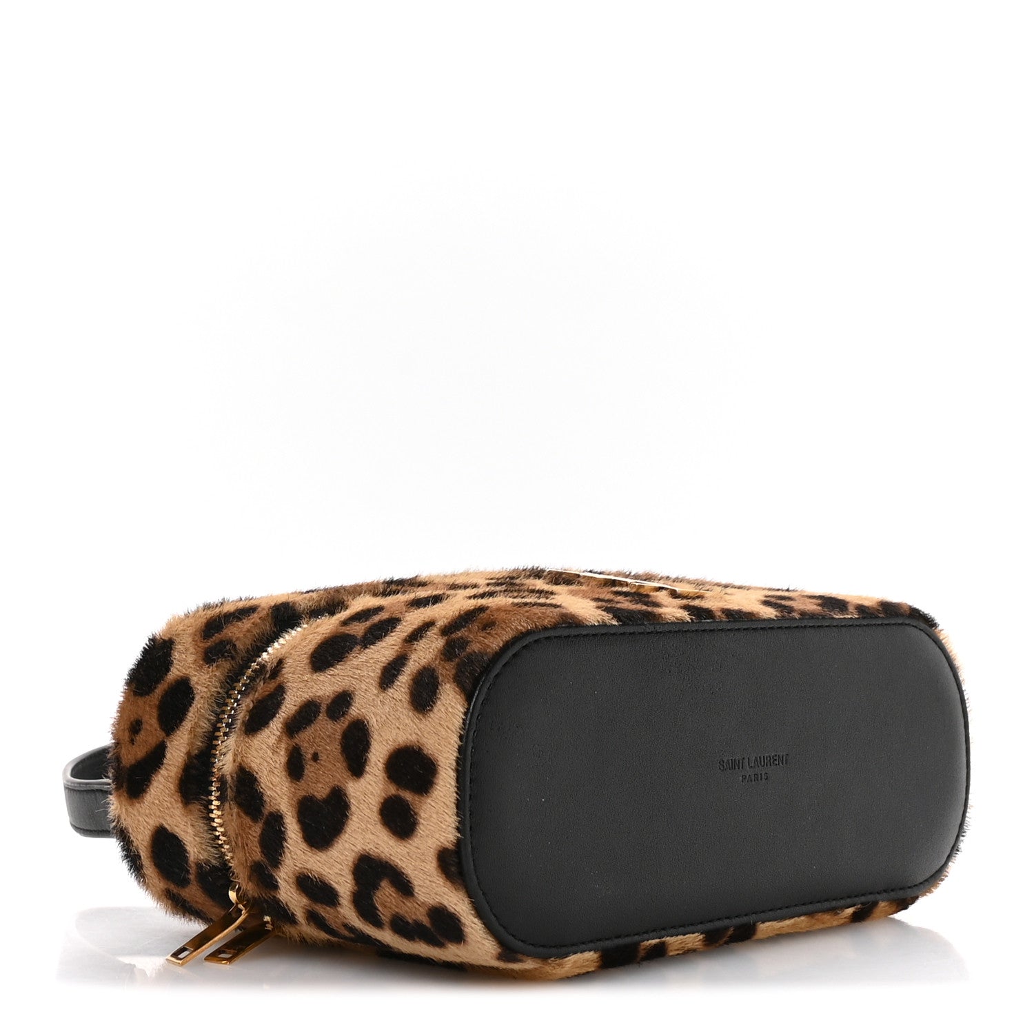 Saint Laurent Pony Hair Leopard Print Mini Gaby Vanity Case Brown Black 4 of 11