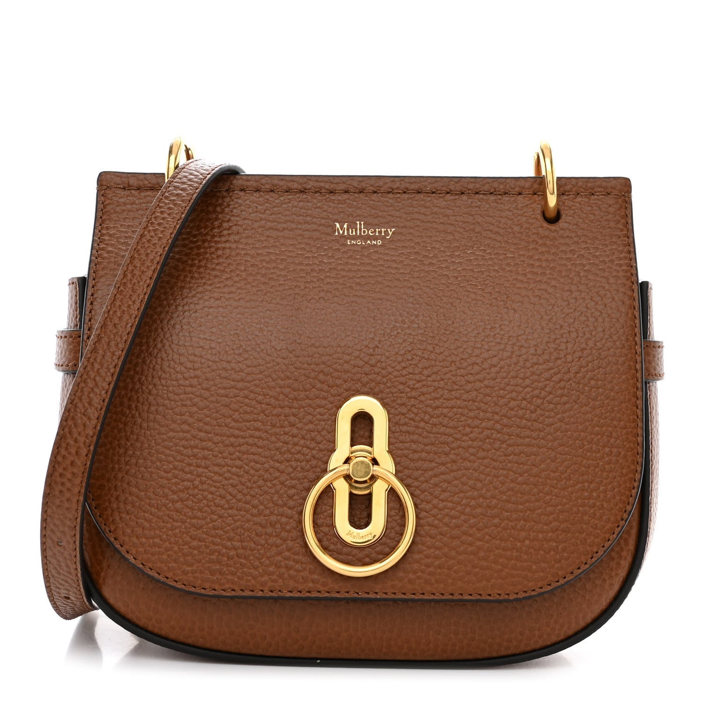 Small Classic Grain Calfskin Small Amberley Satchel Oak